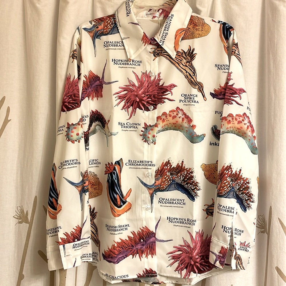 JAMMYJOB Novelty Loungewear Top Sea Coral Theme